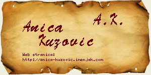 Anica Kuzović vizit kartica